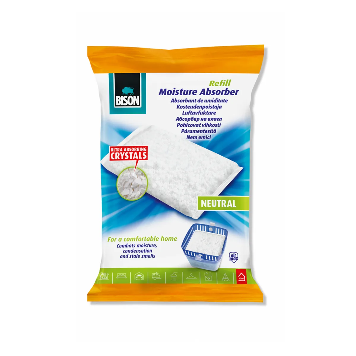 Rezerva dezumidificator AirMax 450 g, fara parfum, absorbtie umiditate, anti mucegai