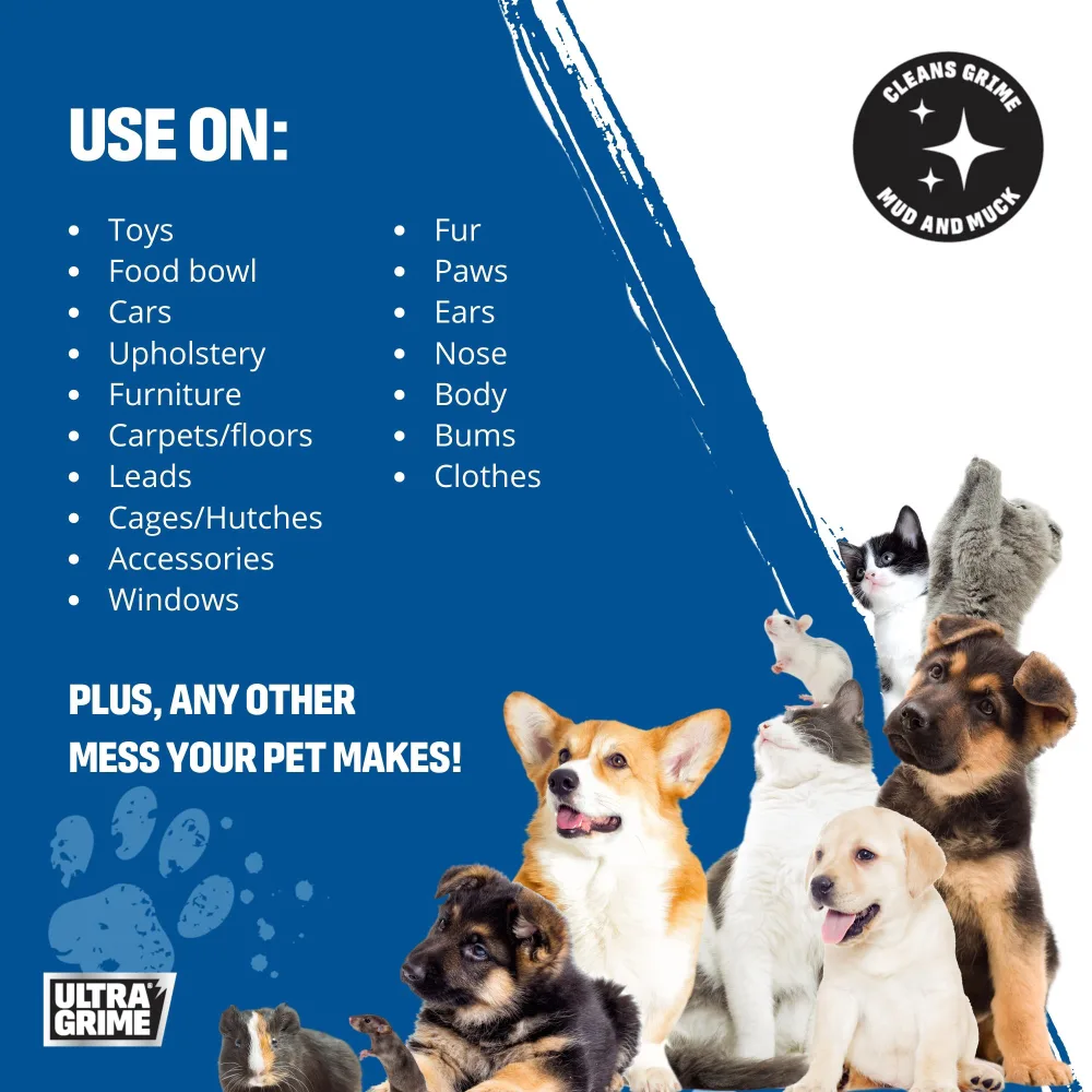 Set 6 pachete de servetele umede UltraGrime Pet-Care, 38 cm x 25 cm, 240 de bucati - imagine 5