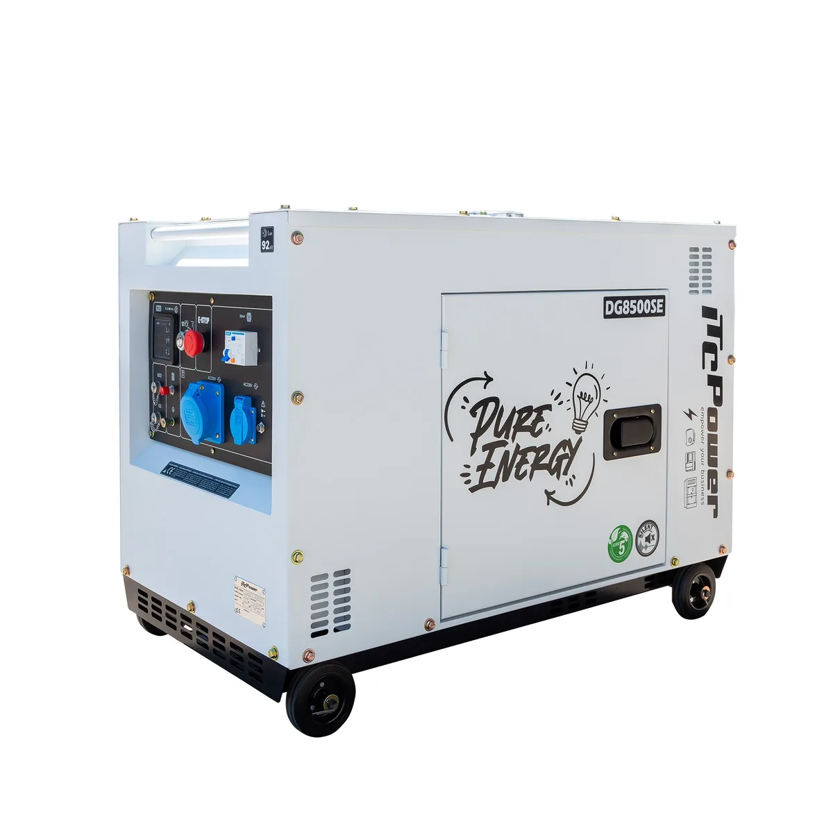 Generator diesel monofazat ITC Power DG8500SE, 6,3 kW, insonorizat, pregatit ATS