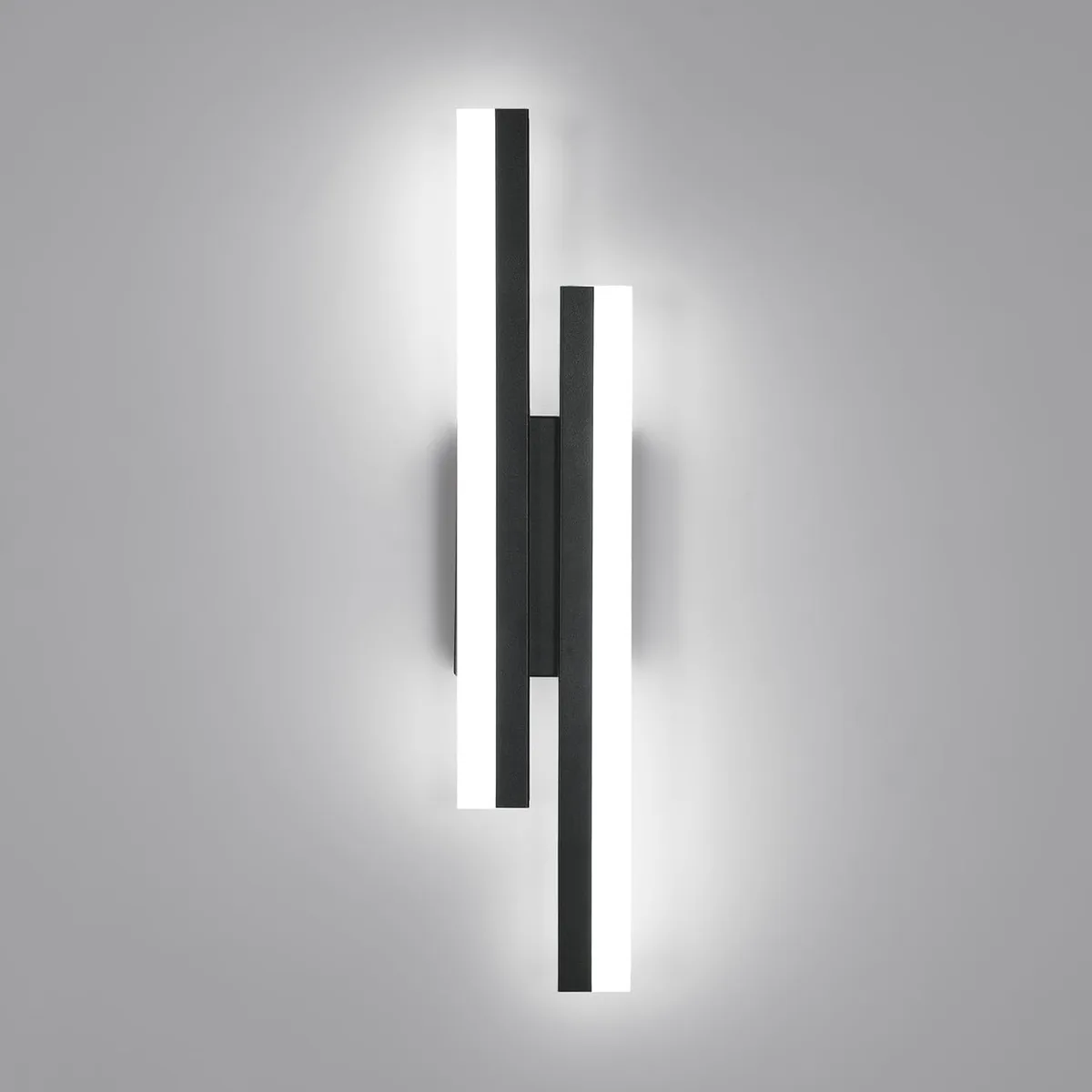 Aplica de perete LED Rovo 1289-48, 48CM, 16W, Lumina alb rece 6500 K, Neagra