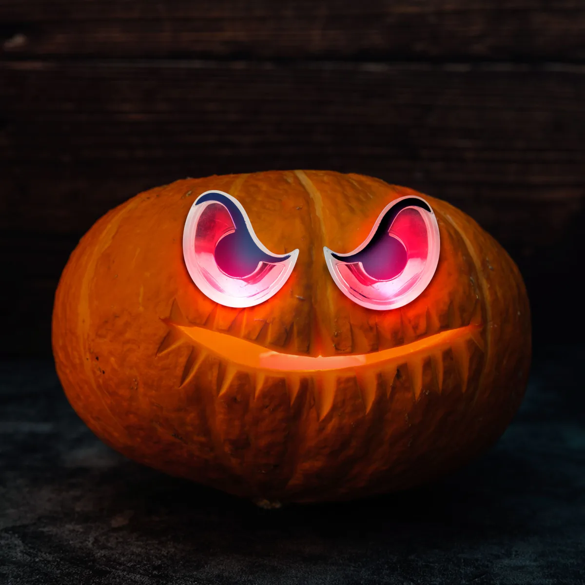 Pereche ochi LED Halloween rosii intermitenti, decor luminos infricosator