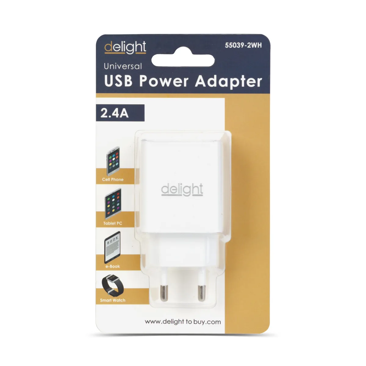 Incarcator USB priza 5V 2.4A adaptor retea rapid compact universal alb - imagine 4
