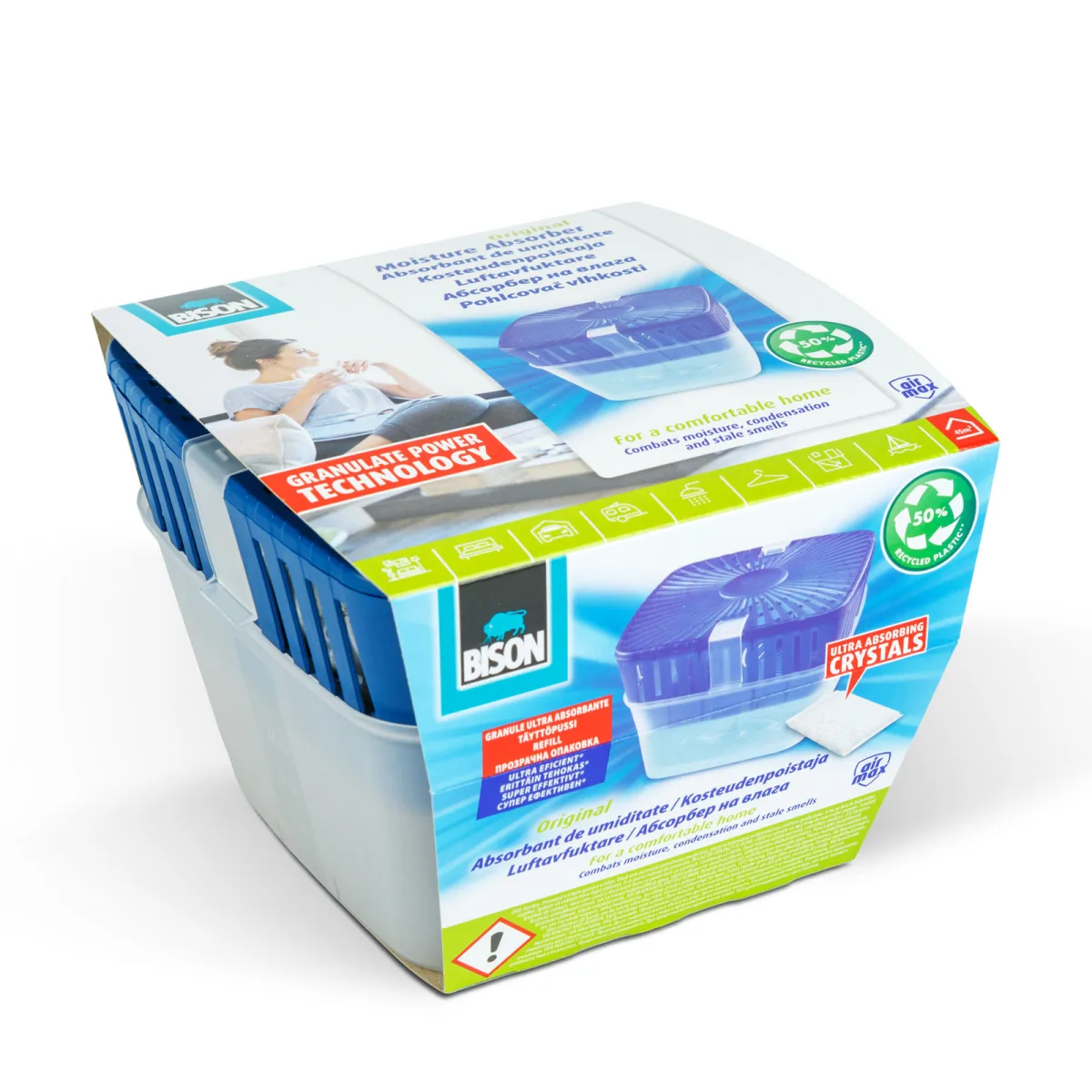 Dezumidificator Bison AirMax 450 g, fara parfum, absorbtie umiditate, anti mucegai, pana la 30 m3