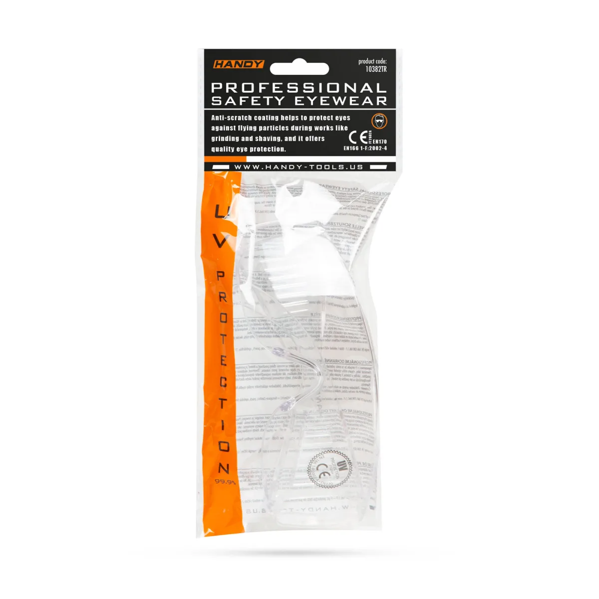 Ochelari de Protectie Profesionali Transparenti cu Protectie UV, Lentile Anti-Zgarieturi, Standard EN166 EN170 - imagine 2