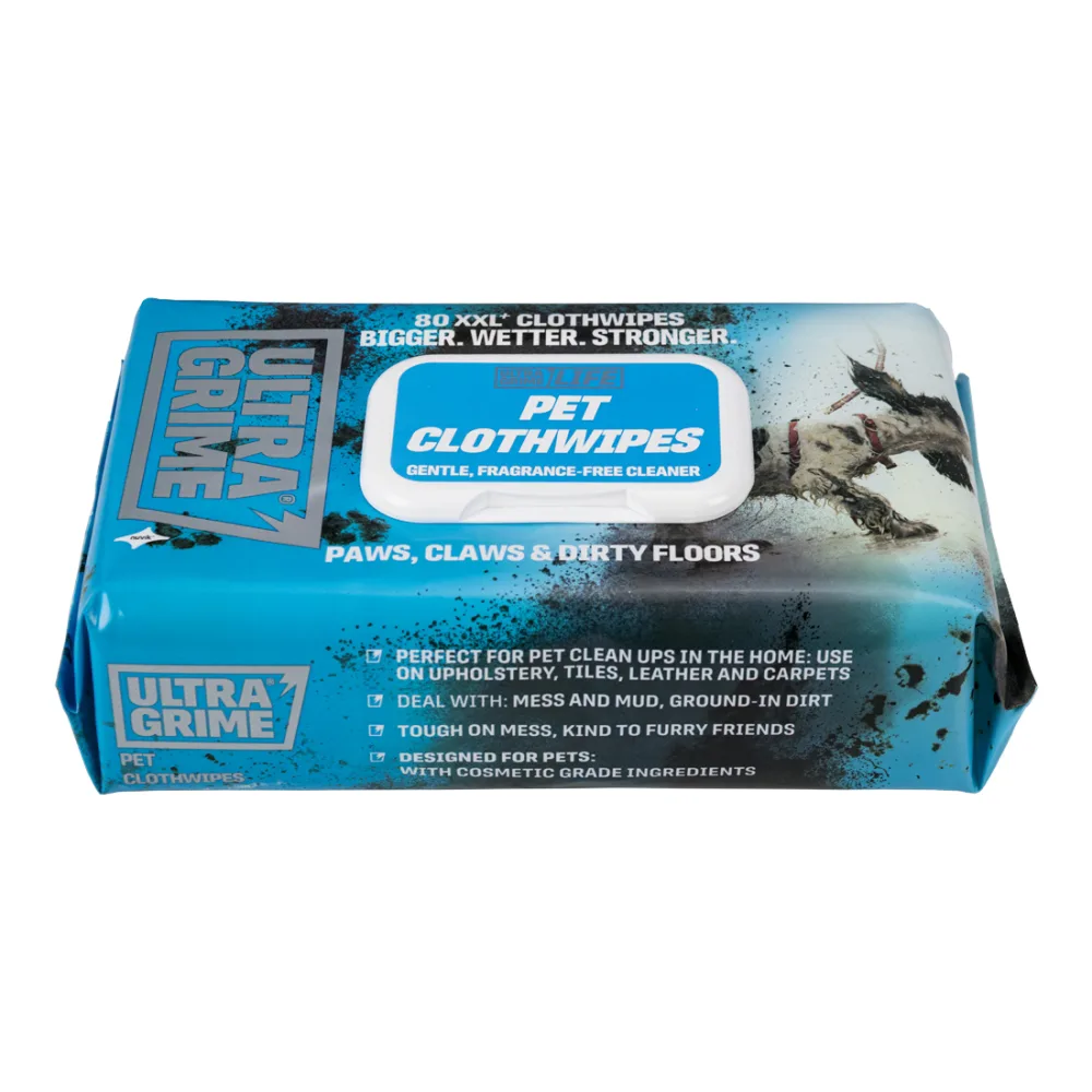 Servetele umede UltraGrime Pet Clothwipes, 38 cm x 25 cm, 80 de bucati