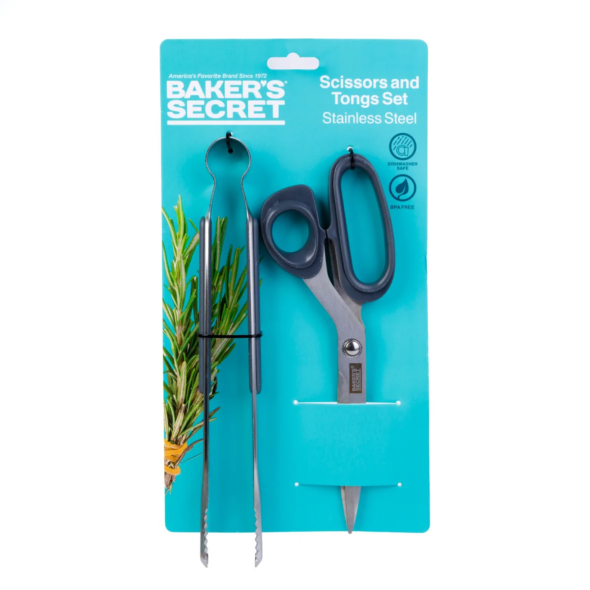 Set cleste bucatarie si foarfeca inox Baker’s Secret, accesorii gatit si grill din otel inoxidabil