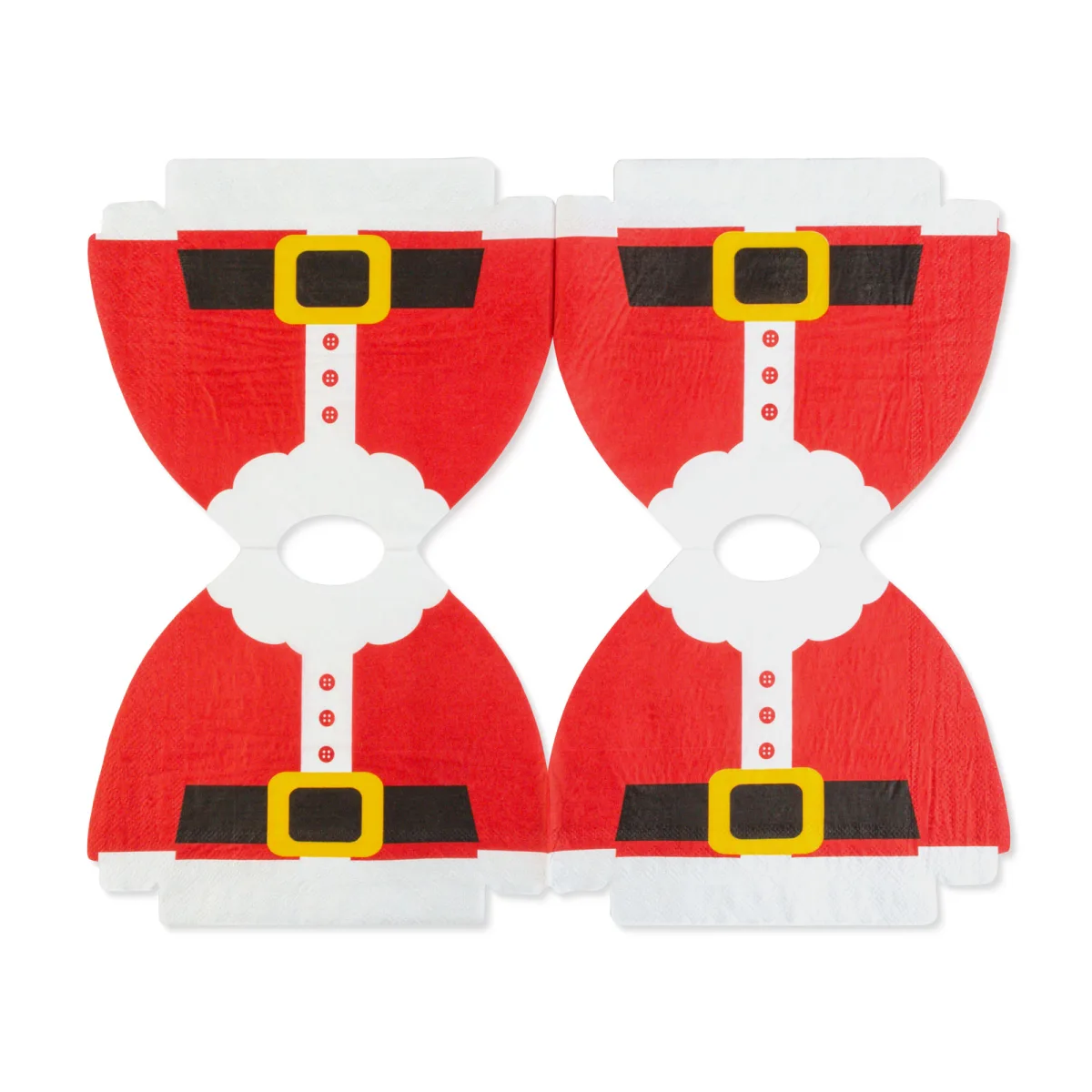 Set 12 servetele de Craciun Mos Craciun, forma costum, hartie 2 straturi, 19 x 16,5 cm - imagine 3
