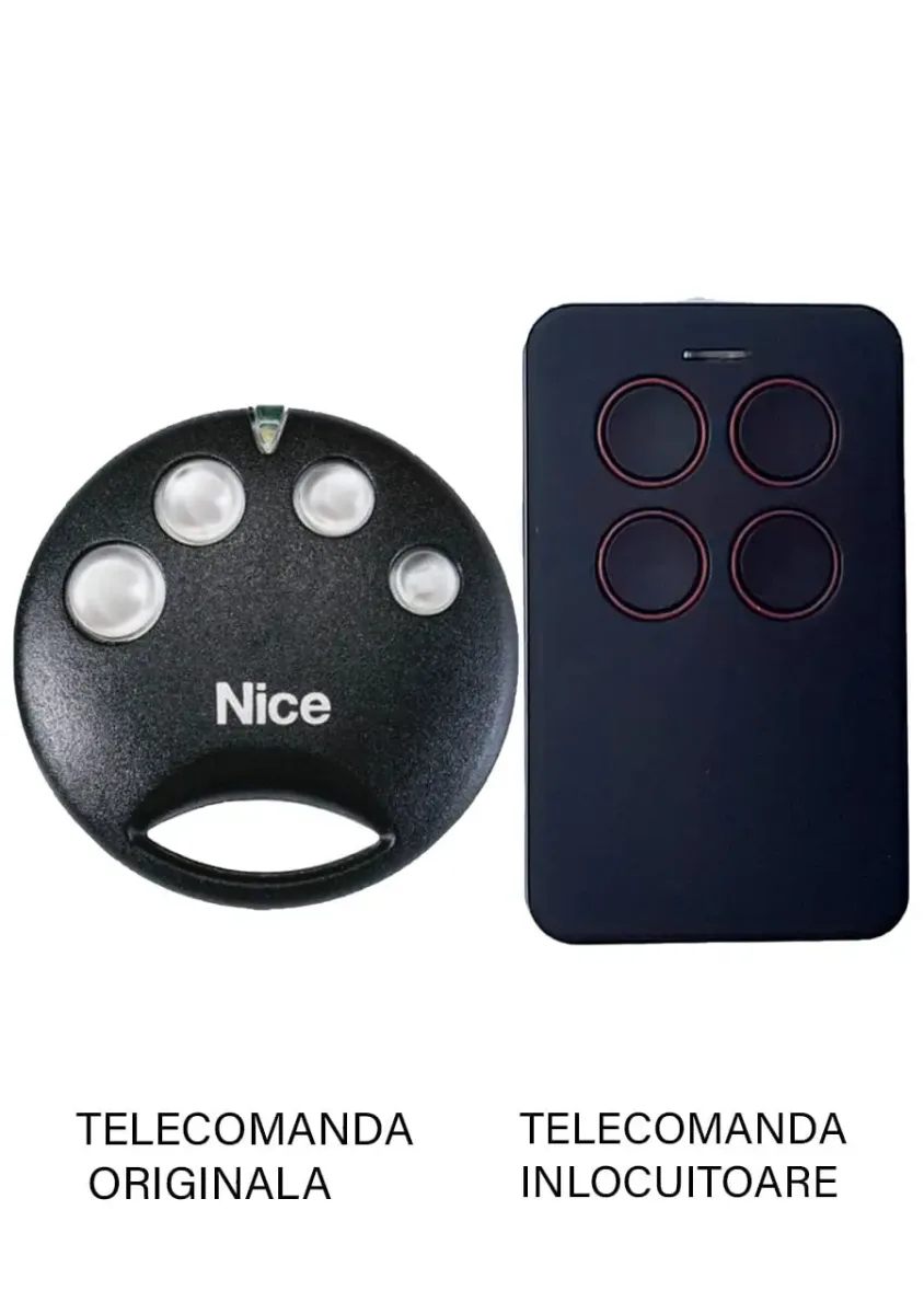Telecomanda inlocuitoare poarta garaj desicanale cod saritor 433.92MHz NICE SMILO SM4 compatibila cu originalul (842)