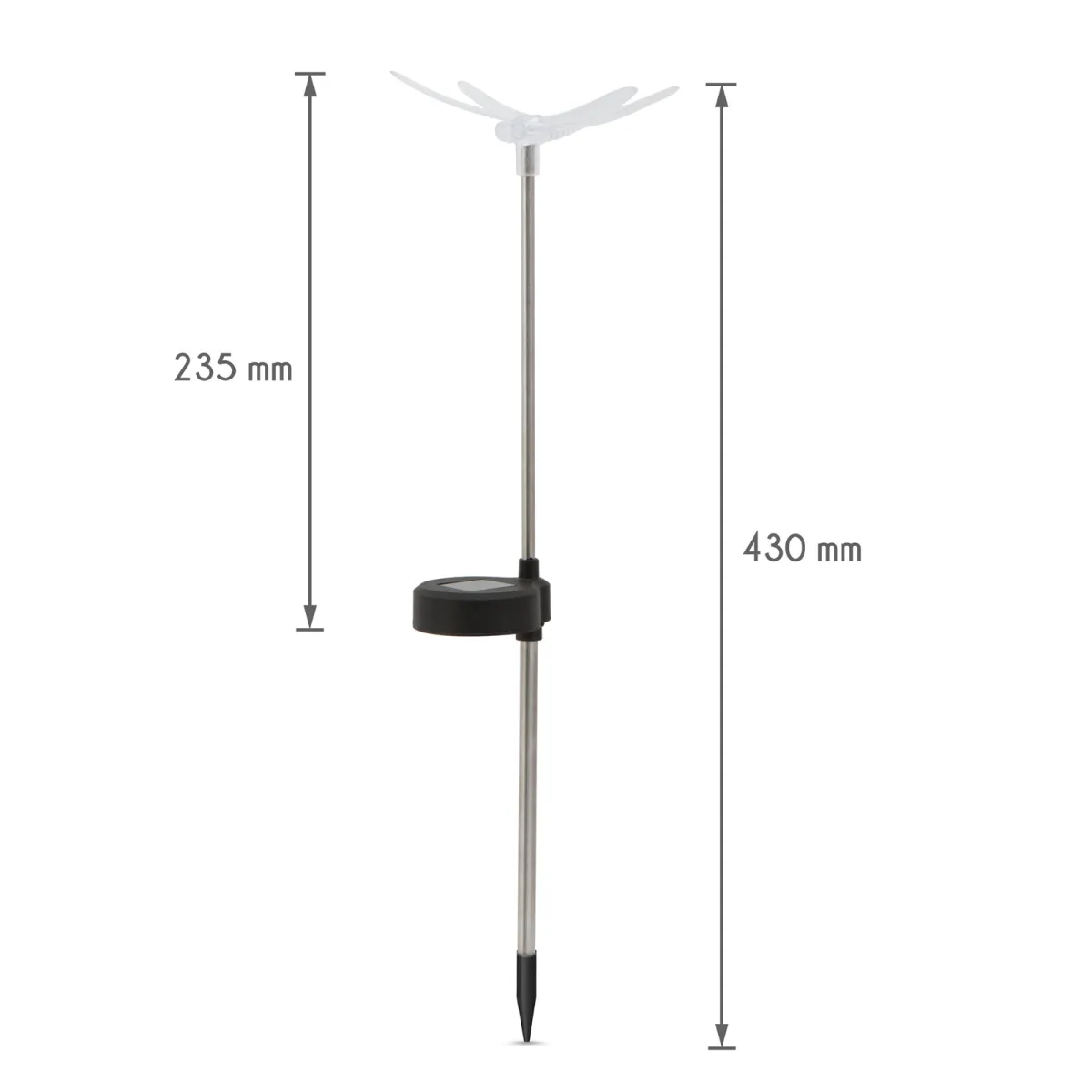 Lampa solara gradina LED RGB libelula, iluminat solar gradina multicolor - imagine 4