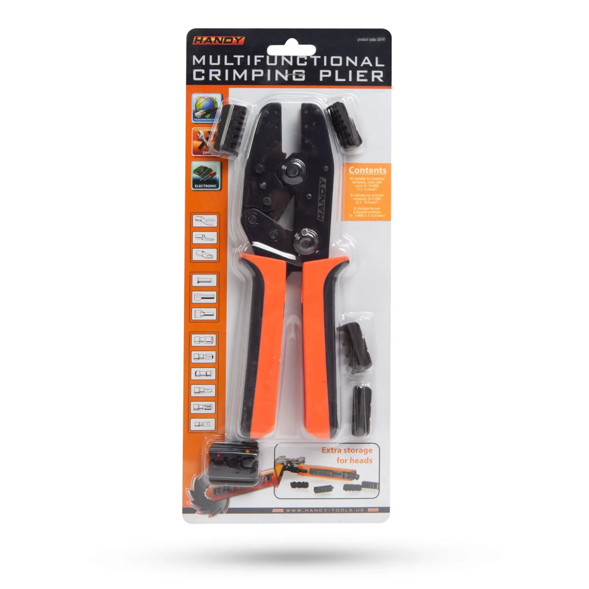 Cleste de Sertizare Universal 3 in 1 cu Insertii Interschimbabile pentru Ferule si Conectori 0.5–10 mm² - imagine 4