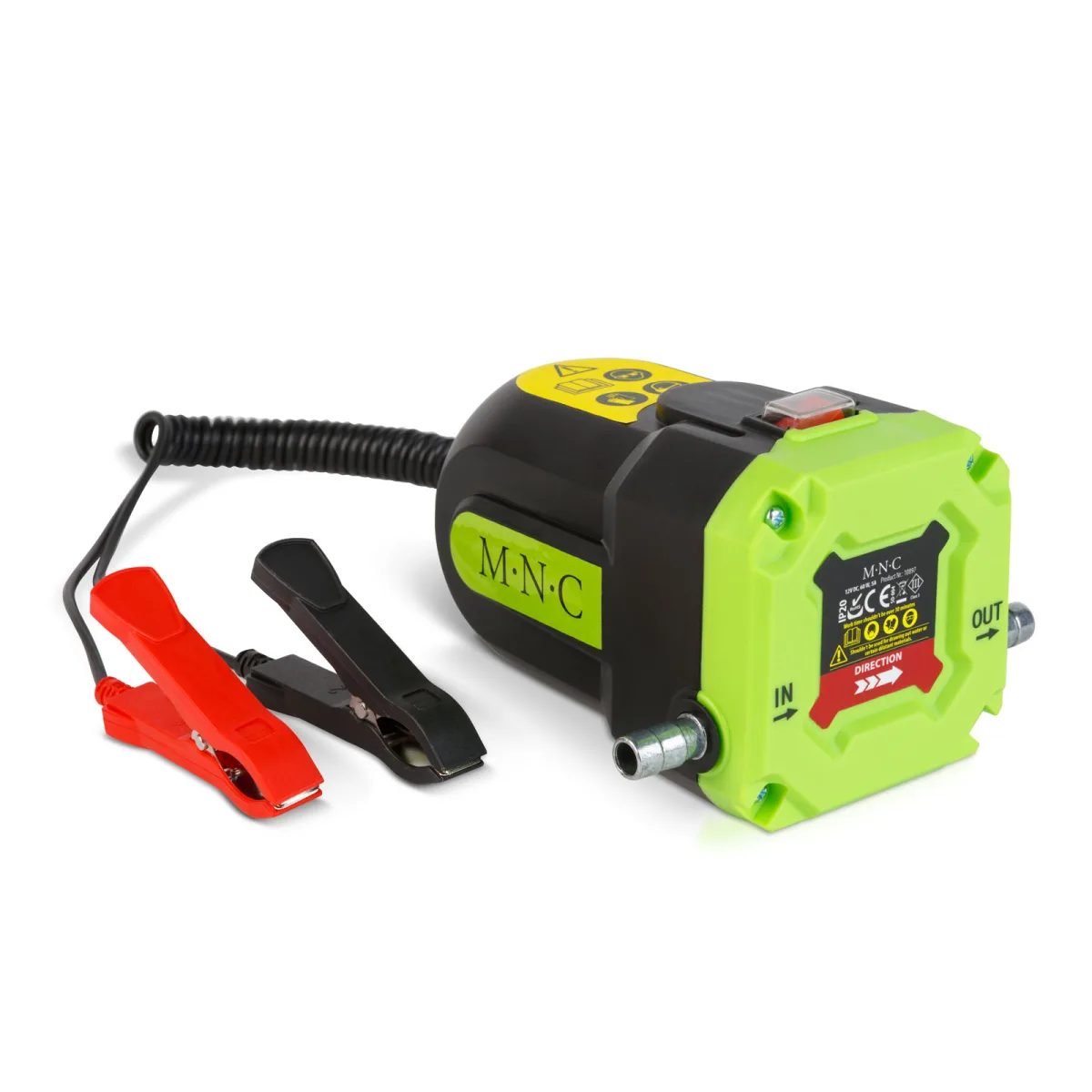 Pompa electrica 12V pentru transfer ulei si motorina, 60W, cu furtunuri si cleme crocodil - imagine 2