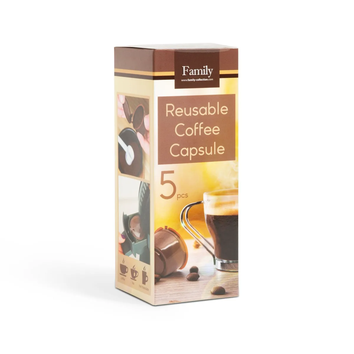 Set 5 capsule cafea reutilizabile Dolce Gusto, plastic, ecologice, 40 ml - imagine 5