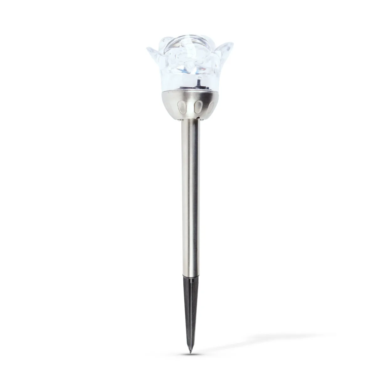 Lampa solara LED trandafir RGB cu tarus 36.5 cm, decor gradina exterior, iluminat ambiental - imagine 2