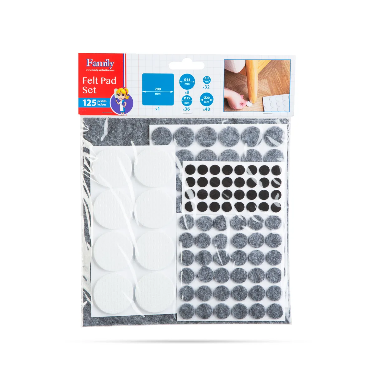 Protectii mobilier autoadezive 2 mm, set 125 buc, antizgariere, alunecare usoara - imagine 3