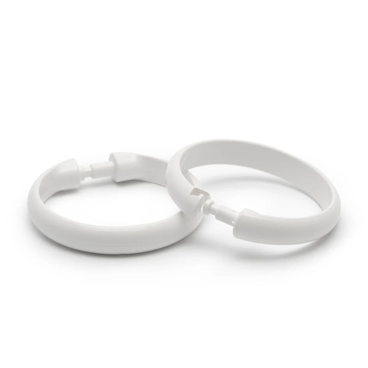 Inele perdea dus, 5 cm, set 10 bucati, suport plastic