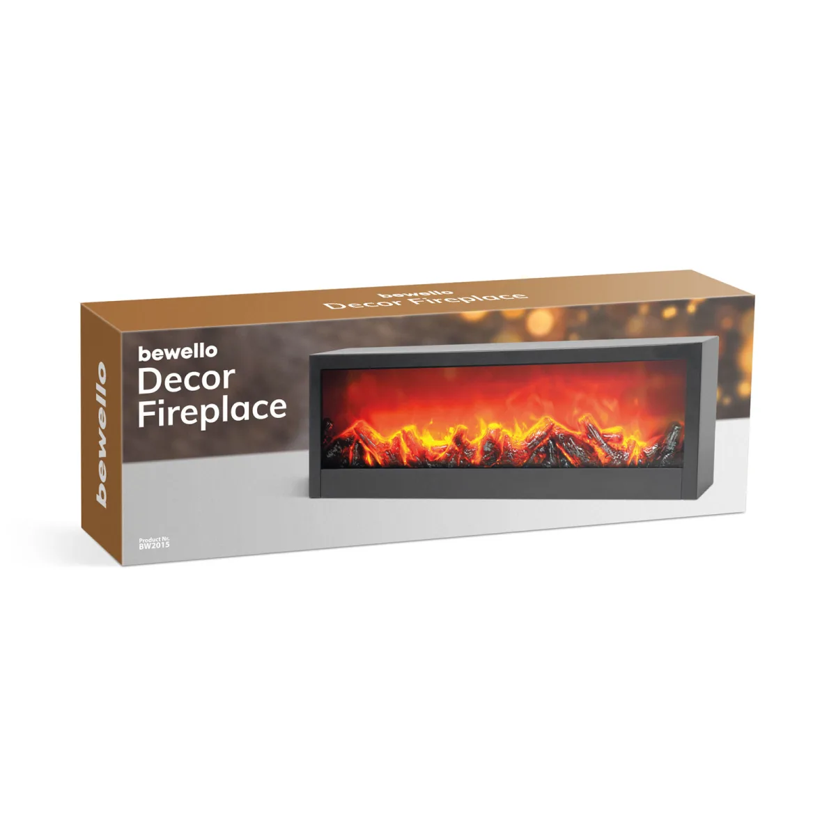 Semineu LED cu efect de flacara, cu alimentare de la baterie sau USB, 60 x 10 x 20 cm - imagine 4