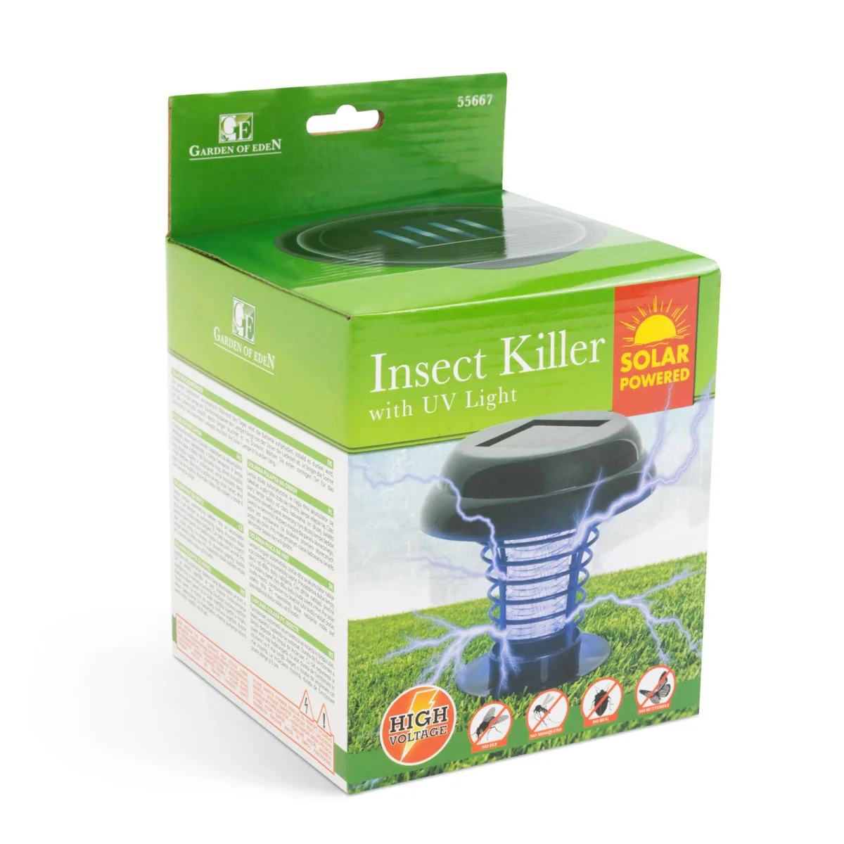 Capcana insecte solara UV LED, anti tantari, 600V, IP44, autonomie 8h, negru - imagine 4