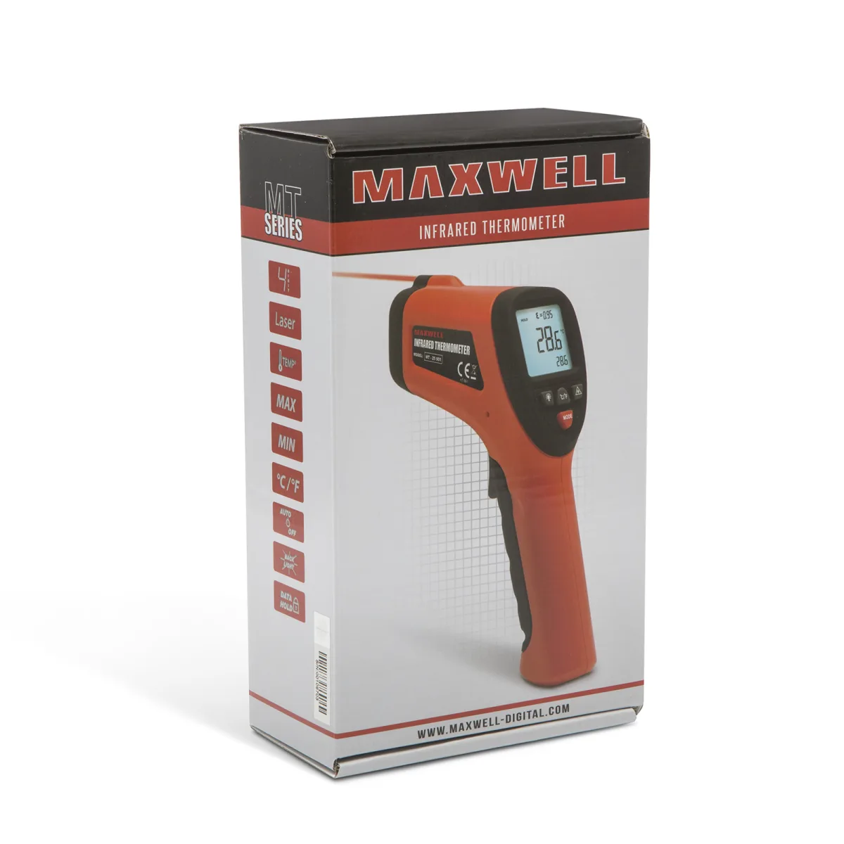 Termometru digital infrarosu cu laser, -50 380C, ecran LCD, baterie 9V, 160x95x30 mm - imagine 4