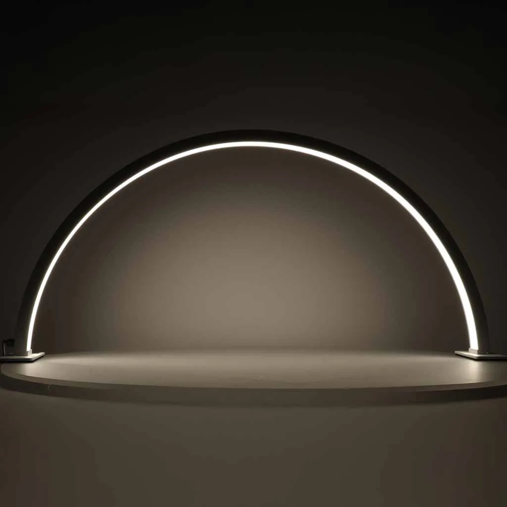 Lampa de birou pentru cosmetica sau manichiura, cu LED-uri, fara umbre, design curbat, culoare Alba, pentru saloane sau uz personal - imagine 7