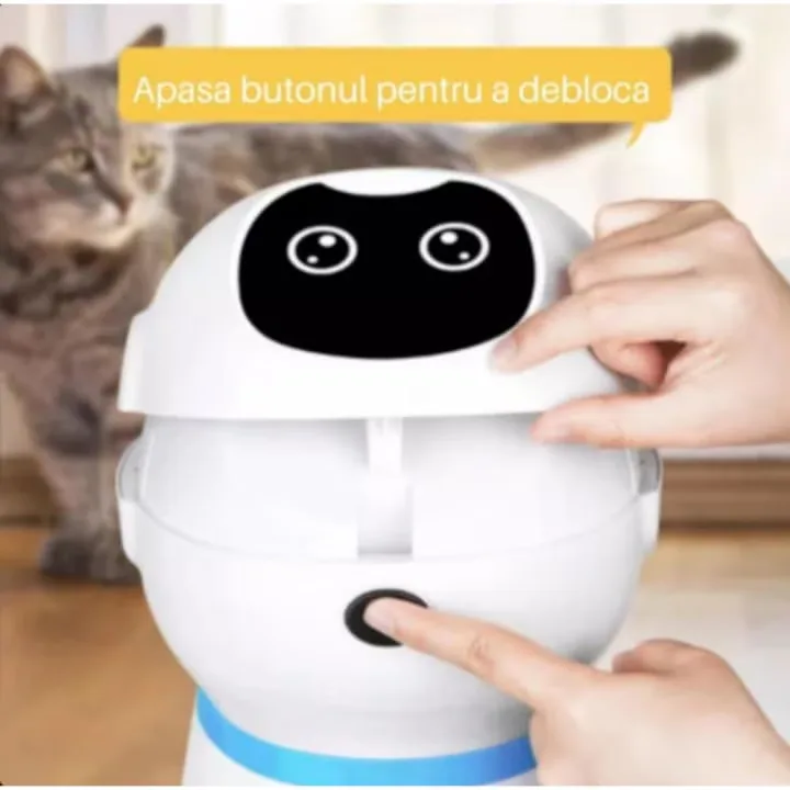 Hranitor automat Macvi® pentru caini si pisici, rezervor 3.5L, functie smart si programare, sunet hranire, distribuitor mancare uscata, usor de curatat - imagine 5