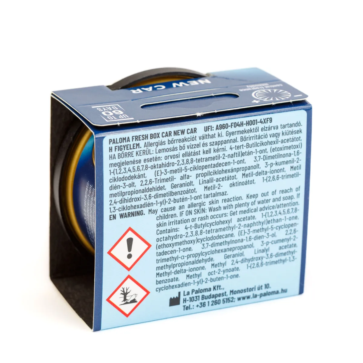 Odorizant Auto Paloma Fresh Box New Car, 25 g, pentru Suport Pahar - imagine 2