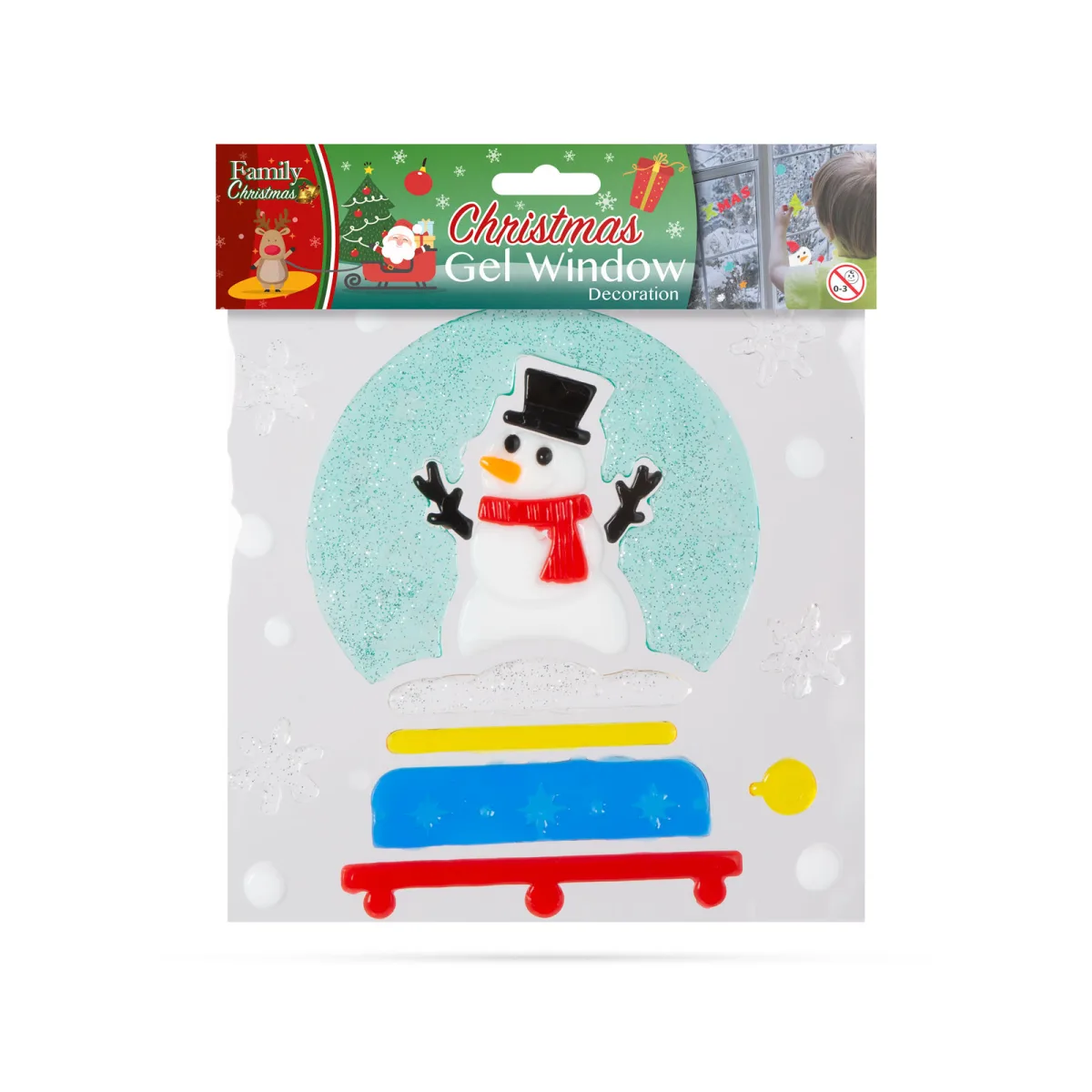 Autocolante gel Craciun pentru geam reutilizabile Mos Craciun reni decoratiuni fereastra - imagine 8