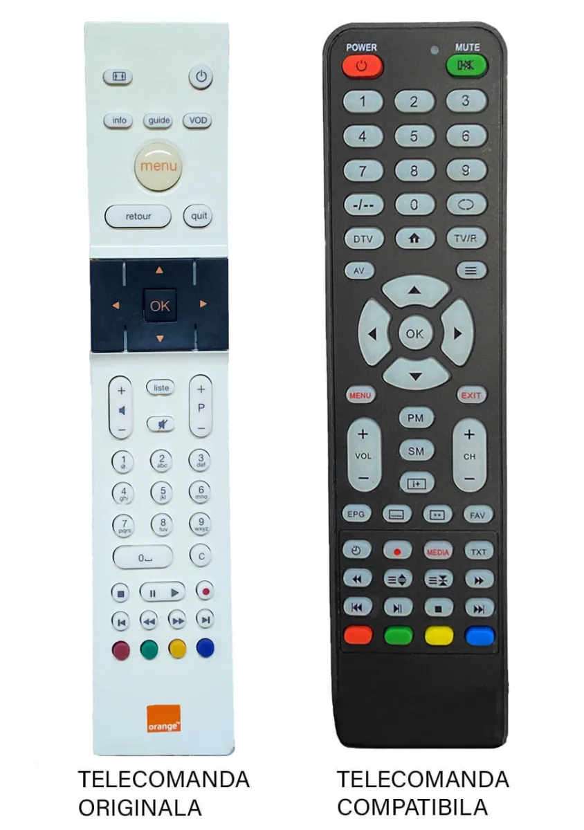 Telecomanda pentru receptor Orange SHD85, TVBOX2011, TV SHD 85, SMT-H6106