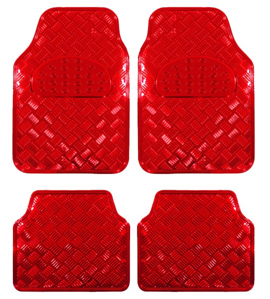 covorase auto universale, model diamond, culoare crom rosu 1 Covorase Auto Universale, model Diamond, culoare Crom Rosu