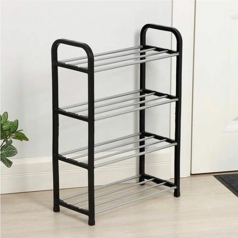 Raft Elegant pentru depozitare Pantofi sau Pantaloni, cu traverse metalice, 4 nivele, dimensiuni 58 x 42 x 18 cm 1 Raft Elegant pentru depozitare Pantofi sau Pantaloni, cu traverse metalice, 4 nivele, dimensiuni 58 x 42 x 18 cm