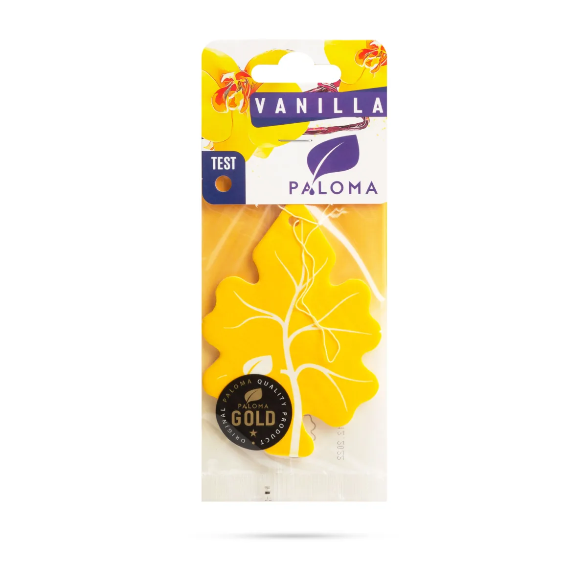 Odorizant auto Paloma Gold Vanilla, parfum masina miros vanilie durata pana la 2 saptamani