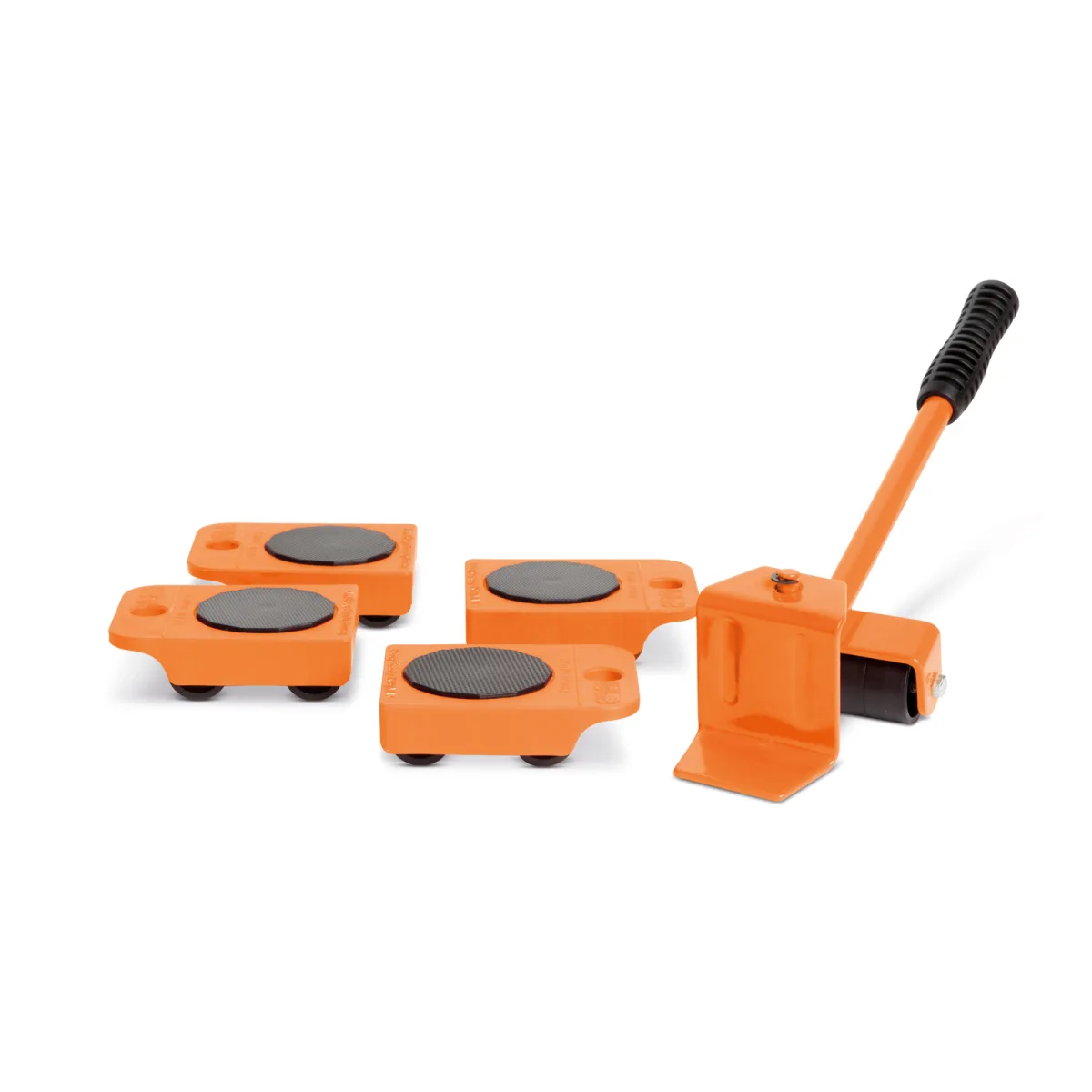Set livrare mobilier max 150 kg, ridicare usoara mobila, portocaliu, 4 roti, fier/plastic