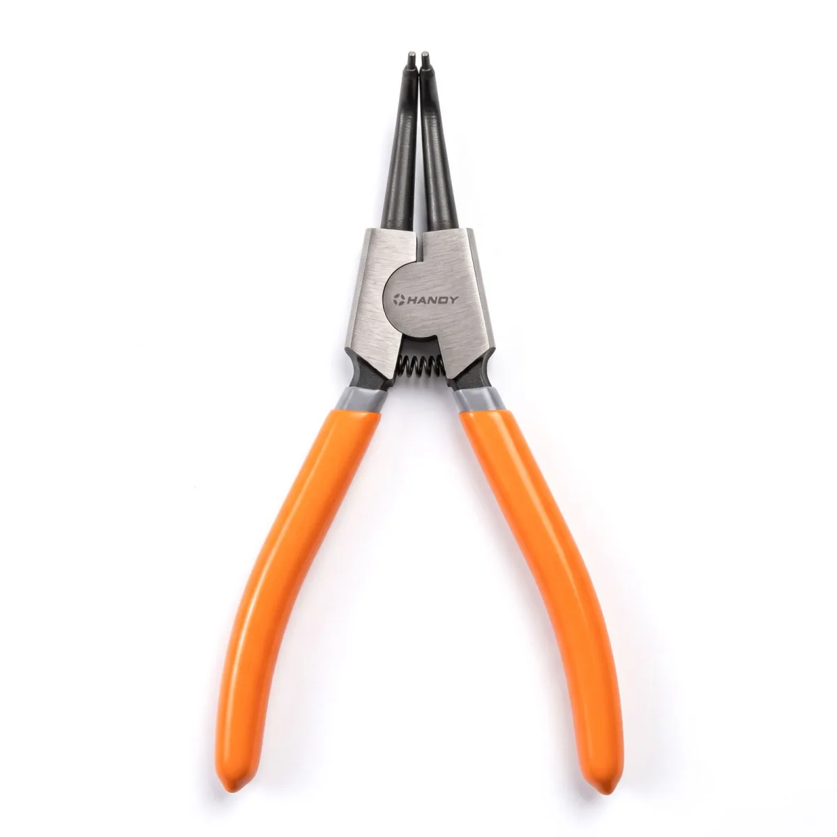 Cleste curbat pentru sigurante Seeger exterioare, varf 2 x 4 mm, otel, lungime 17 cm