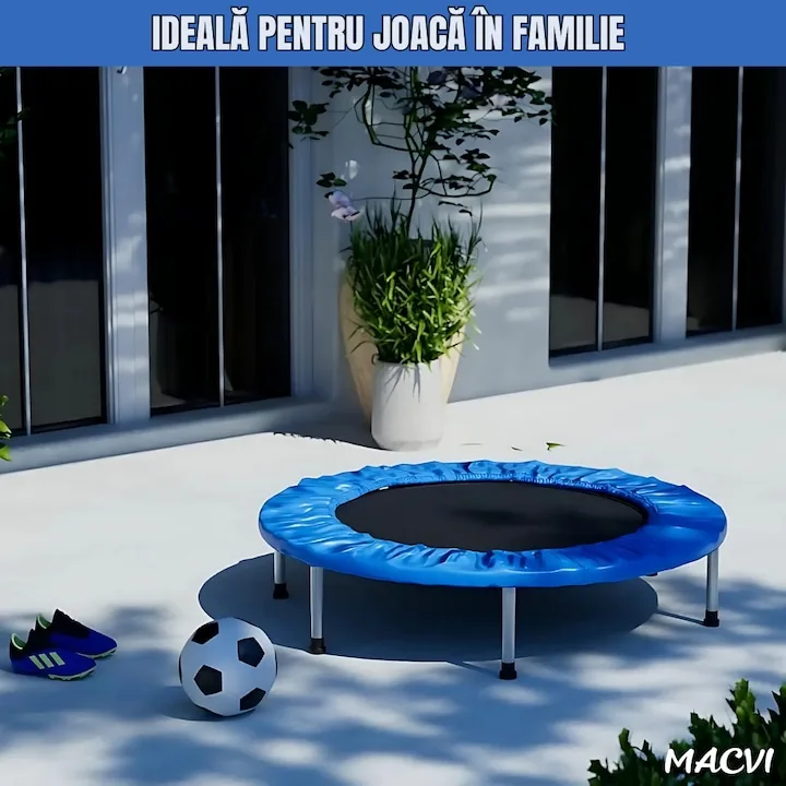 Trambulina Macvi®, 97 cm, ideala pentru copii si antrenamente fitness, 70 kg - imagine 3