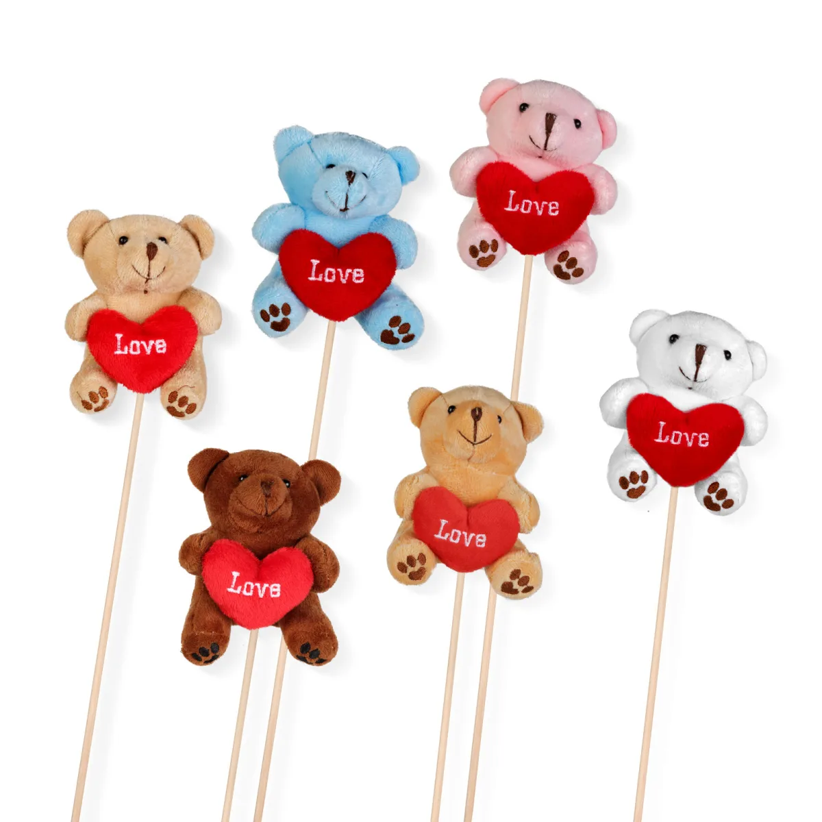 Decorațiune decorativă tip pick Ursuleț Love, 59 x 4 cm, 6 modele - imagine 2