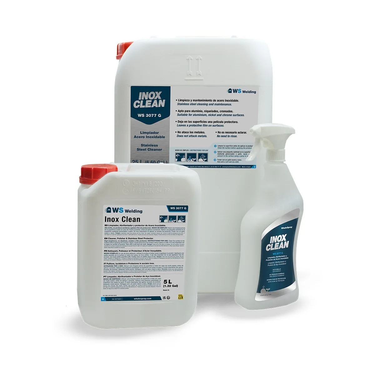 Solutie curatare si protectie inox WS 3077 G, bidon 25 L