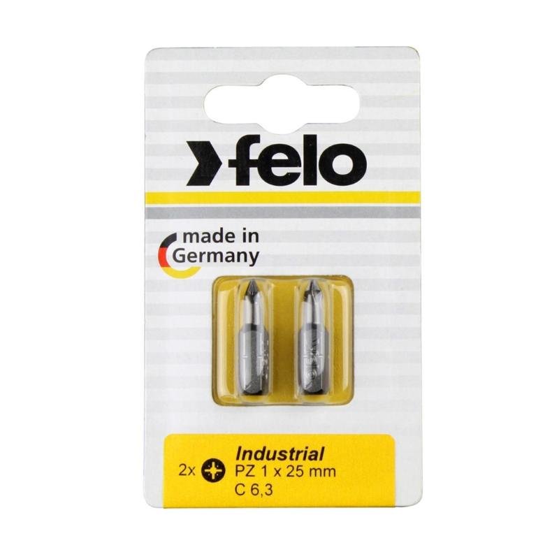 set 2 biti industrial profil pozidrive, felo, c6.3, pz1, 25mm 2 Set 2 biti Industrial profil Pozidrive, Felo, C6.3, PZ1, 25mm - imagine 2