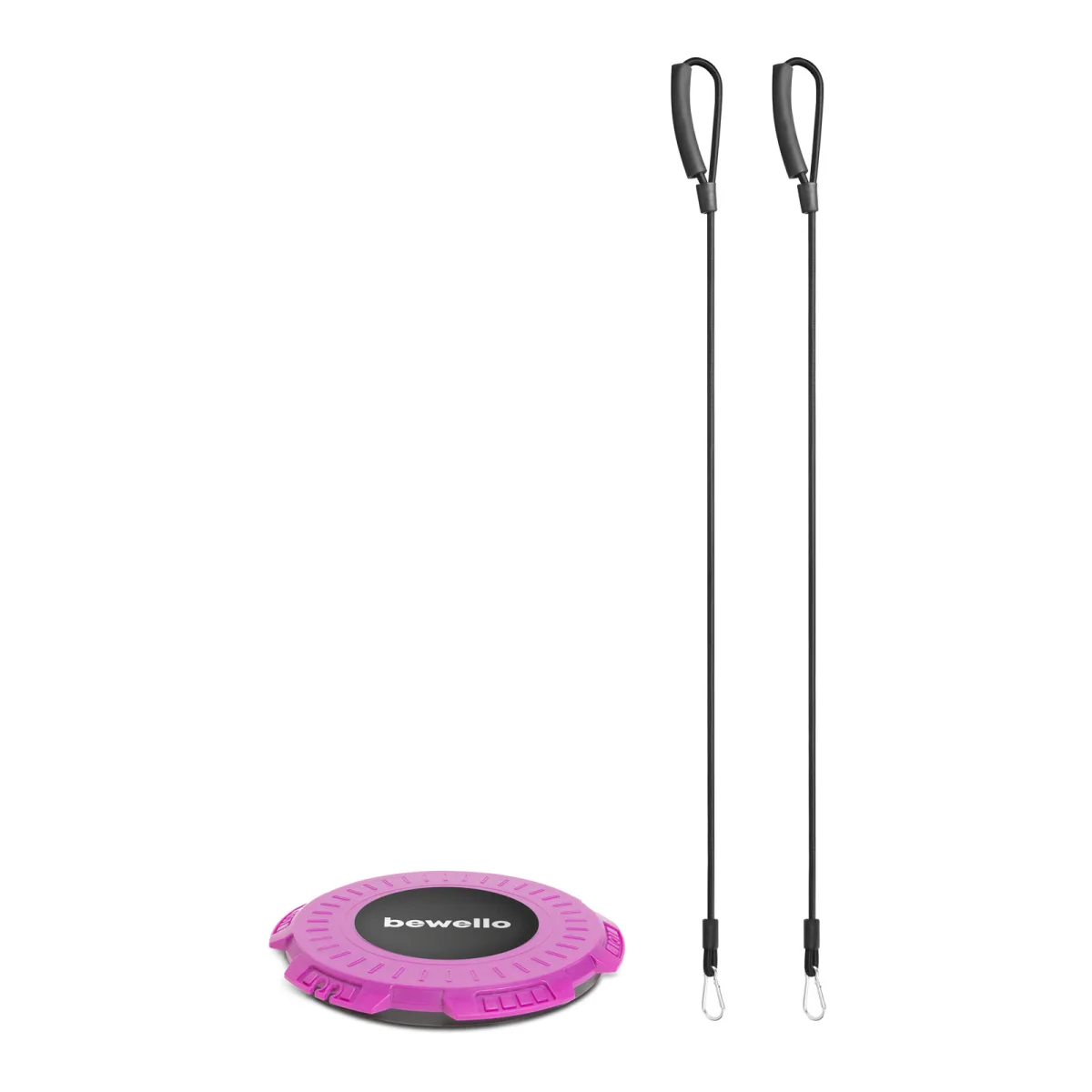 Disc fitness twister rotativ 29 cm, aparat exercitii talie abdomen, disc rotire cu benzi elastice - imagine 2