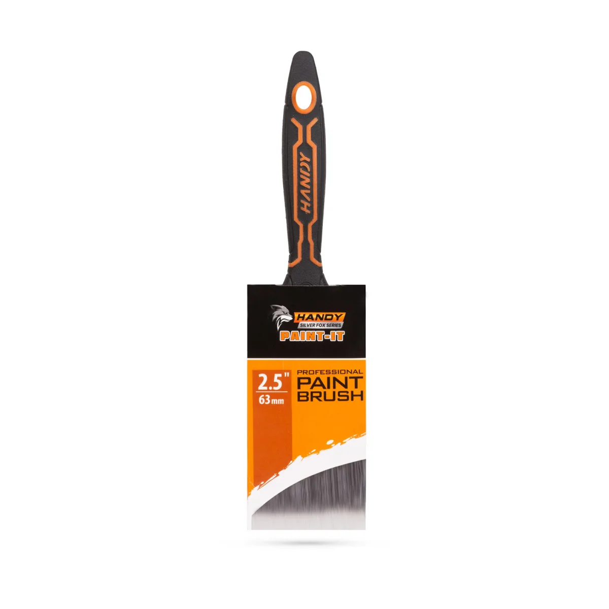 Pensula plata vopsit 2.5 inch, 63 mm, maner plastic ergonomic, pentru vopsea, lac, lazura, pereti, lemn - imagine 4