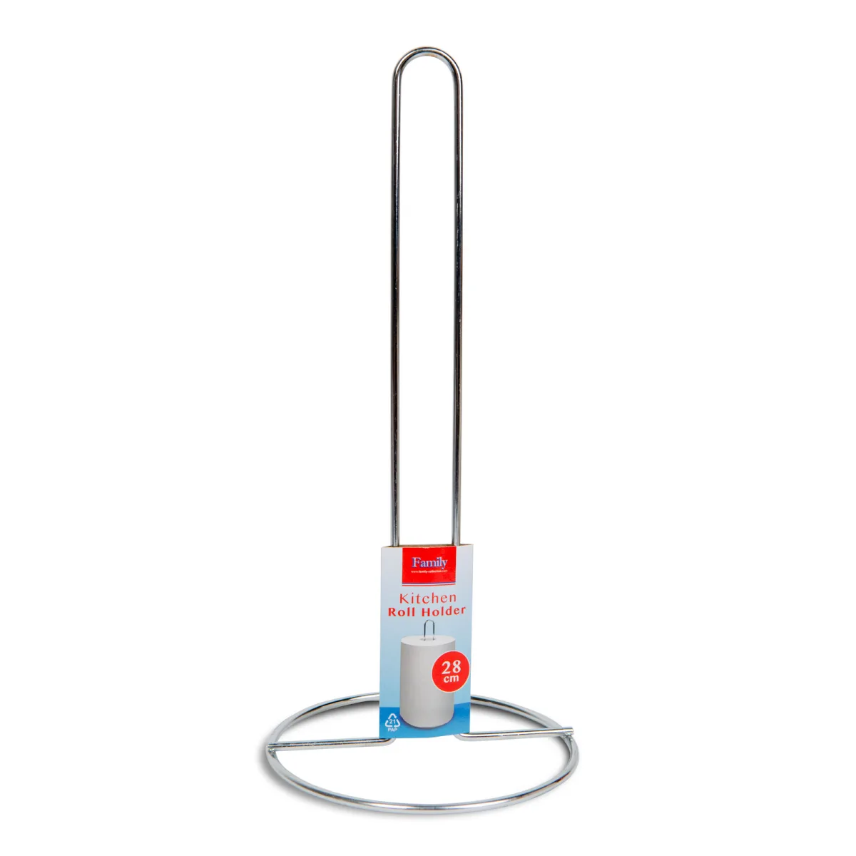 Suport rola hartie bucatarie inox, 28 x 13 cm, stabil, design modern - imagine 3
