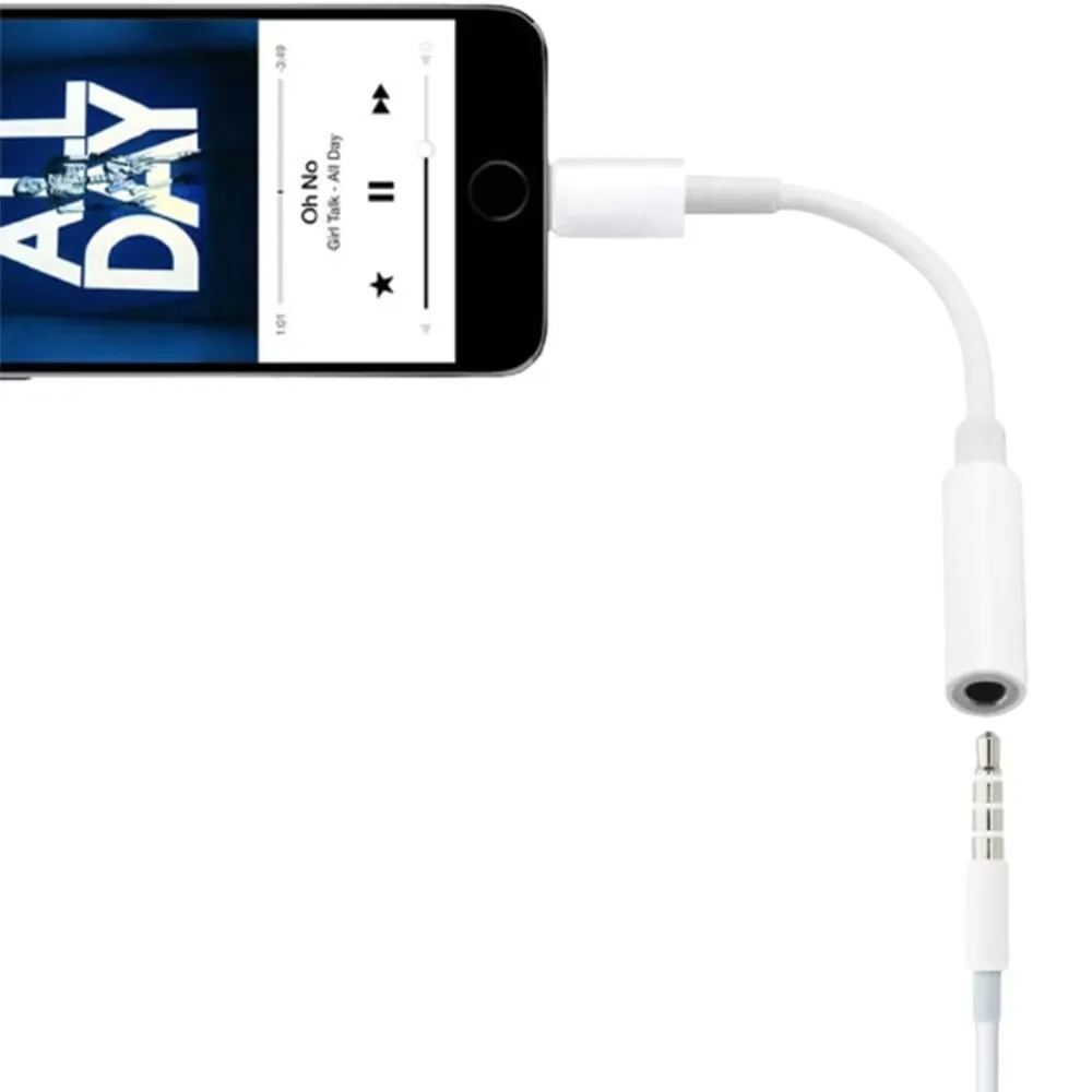 Adaptor audio Lightning la Jack 3.5 mm Macvi, alb, compact, constructie din cupru - imagine 3