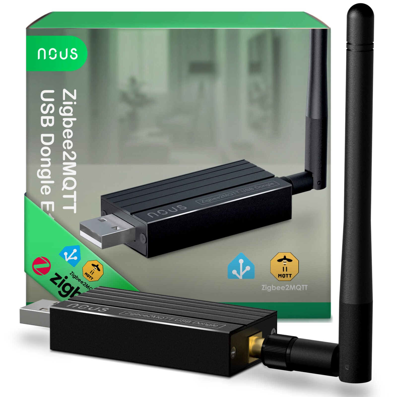 Gateway Universal NOUS E16 Dongle, Zigbee 3.0, Home Assistant, Zigbee2MQTT, Thread, Bluetooth 5.2, ZHA, openHAB