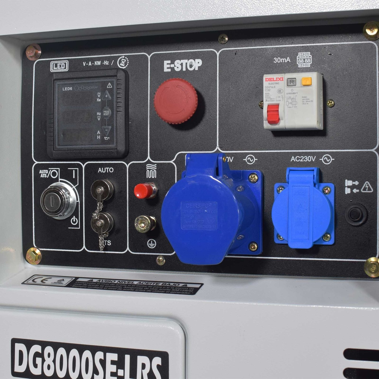 generator diesel solar backup itc power dg8000se-lrs 6.3 kw — rezervor 28l, 22 ore autonomie 4 Generator Diesel Solar Backup ITC Power DG8000SE-LRS 6.3 kW — Rezervor 28L, 22 Ore Autonomie - imagine 4