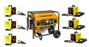 Pachet Generator pe benzina cu pornire electrica INGCO, 5.5 kW max + 6 buc BX1 130B cadou