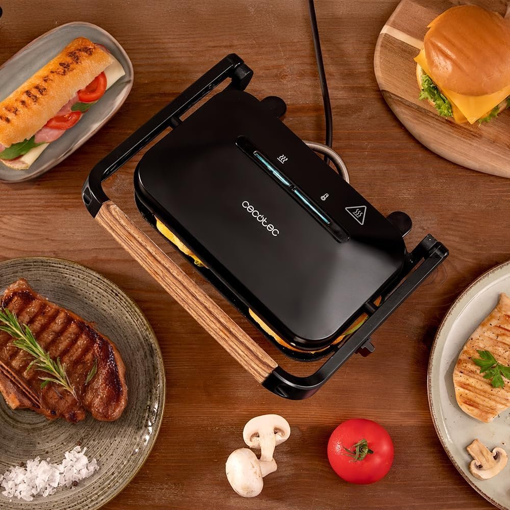 grill electric cecotec rock ngrill 1200 wood, 1300 w, invelis piatra rockstone 3 Grill Electric Cecotec Rock nGrill 1200 Wood, 1300 W, Invelis piatra RockStone - imagine 3