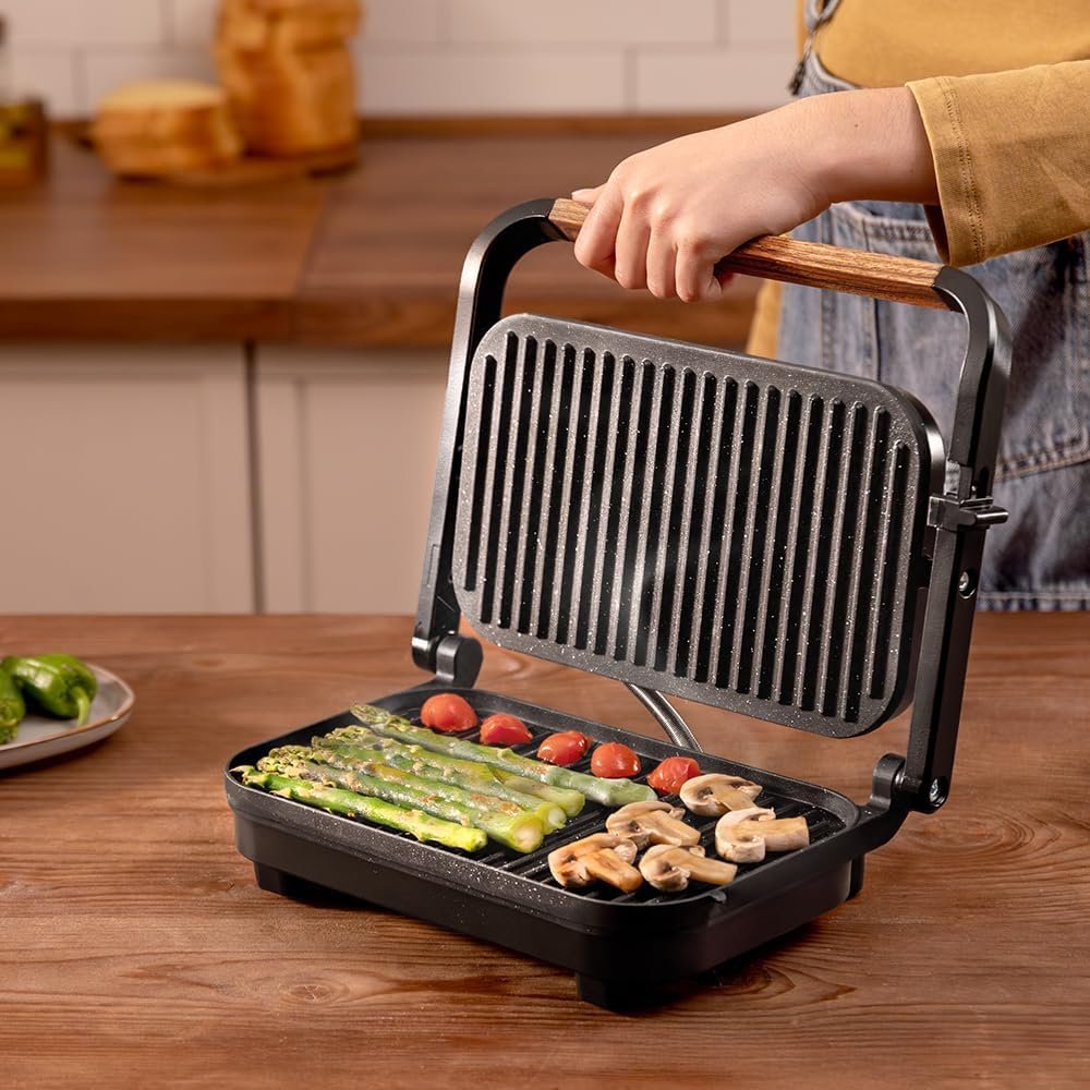 grill electric cecotec rock ngrill 1200 wood, 1300 w, invelis piatra rockstone 2 Grill Electric Cecotec Rock nGrill 1200 Wood, 1300 W, Invelis piatra RockStone - imagine 2