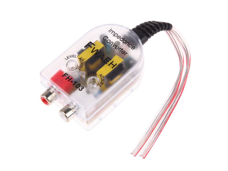 convertor nivel semnal hi-low stereo cu intrare 2 x rca 1 Convertor nivel semnal Hi-Low STEREO cu intrare 2 x RCA