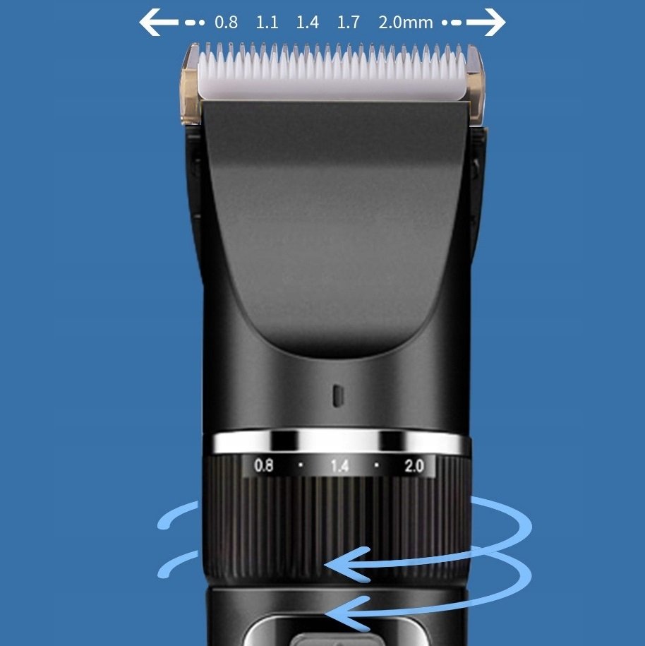 Aparat de tuns profesional pentru cani cu acumulator, lama titan + ceramica, incarcare USB, culoare Neagra, model AVX-WT-BLACK-T10 8 Aparat de tuns profesional pentru cani cu acumulator, lama titan + ceramica, incarcare USB, culoare Neagra, model AVX-WT-BLACK-T10 - imagine 8