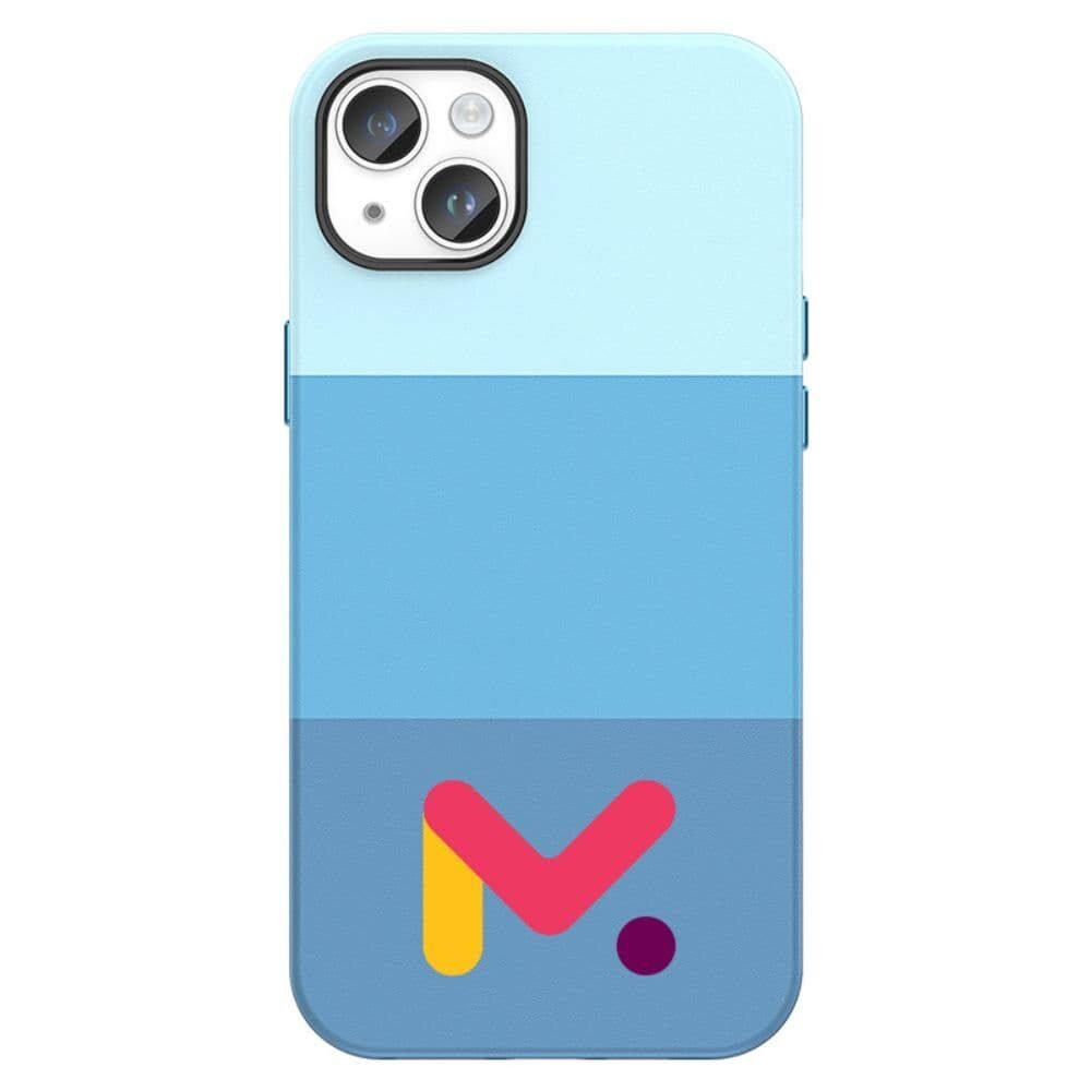 Husa de Protectie Mercaton din Piele Ecologica si cu Armaturi pe Margini, pentru Iphone 14, Albastru Multicolor