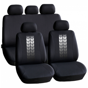Set huse scaun auto ieftine, Universale 9 piese, model TIRE TRACKS
