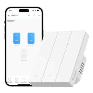 homepage recart 14 Intrerupator inteligent Sonoff ZBM5-3C-80W, Zigbee, 3 canale, 10A